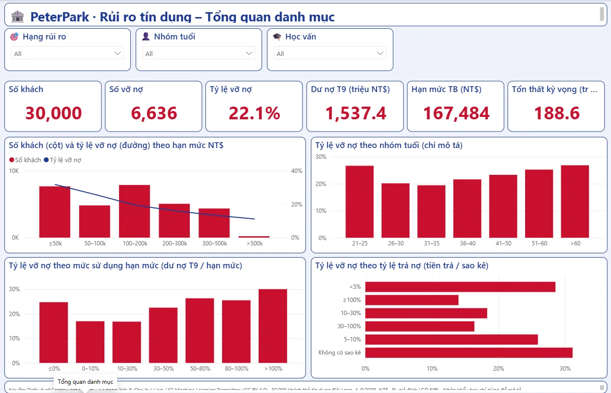 Dashboard Power BI · Tổng quan danh mục